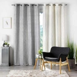 Paris Prix Rideau à Œillets Imprimé Mezaline 140x260cm Naturel -Auchan Boutique B2CD 989